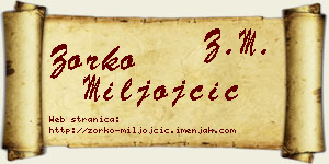 Zorko Miljojčić vizit kartica